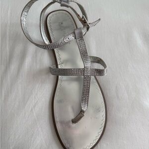 Report Silver Rhinestone Sandals
